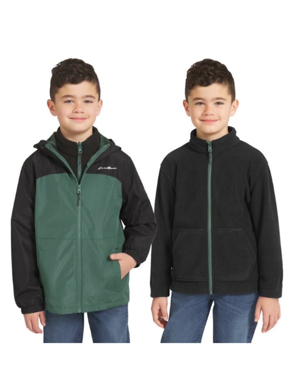 Eddie Bauer Youth 3-in-1 Jacket : Inner Fleece Liner‎ Water Resistant
